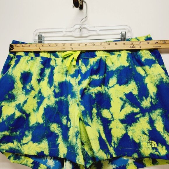 The North Face Running Shorts Women's Size XXL Regular Tie-Dye Blue/Yellow NEW - Picture 7 of 11